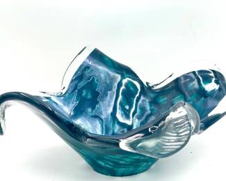 Murano Art Glass Flower Petal Bowl
