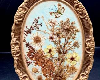 Signed 1974 Vintage Flower Decor
