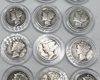 (12) Mercury Dimes 1923-1945
