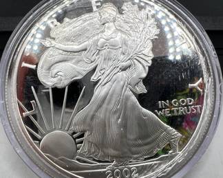 2002-W American Eagle Silver Dollar Proof Coin
