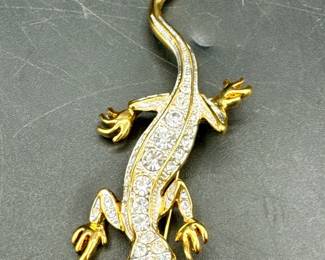 P.S. Co Signed Vintage Lizard Brooch
