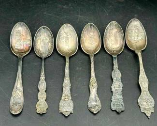 (6) Sterling Silver Collectible Spoons
