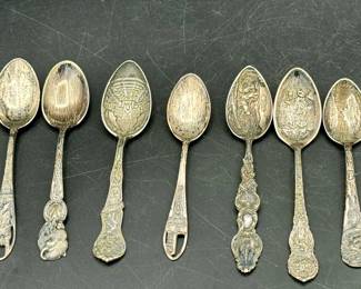 (7) Small Sterling Silver Collectible Spoons
See photos for weights. All are stamped Sterling as shown