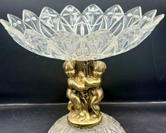 Rococo Style Cherub Pedestal Bowl
