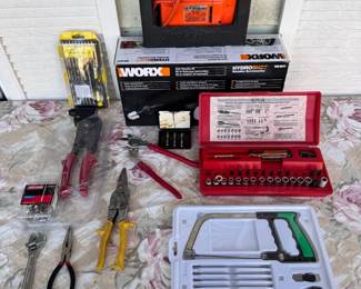 Various Hand Tools And A Black And Decker Jigsaw
