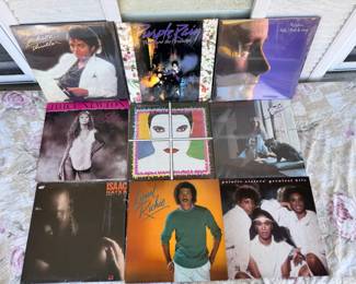 (9) Hit Record Albums
Includes - Michael Jackson, Prince, Phil Collin's, Juice Newton, Issac Hayes, The Motels, Lionel Richie, Carole King, Pointer Sisters