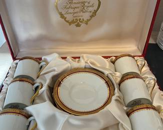 French porcelain tea set, with 24ct gold design