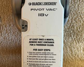 Black & Decker handheld vacuum
