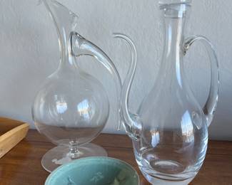Vintage glass pitchers