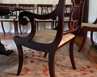 Duncan Phyfe Lyre Back Dining Chairs. 