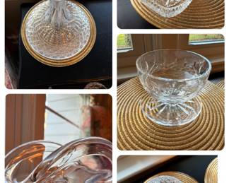 Waterford Crystal pieces. Steuben Cascade Vase. Steuben piece is cross posted, and can be sold early. I will update the listing if it is sold before the sale. 