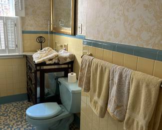 Guest bath, located down the right hall, from the front door entrance 