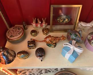 Hinged Trinket Boxes. 