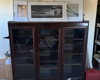 Bookcase with glass doors