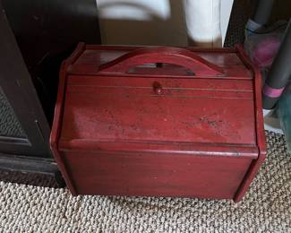 Cute red sewing box