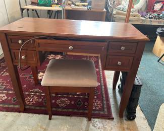 Desk with hookup