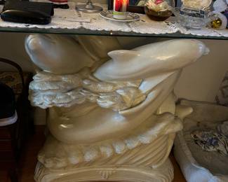 Dolphin Pedestal Table