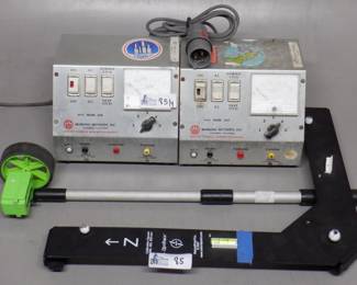 LOT OF 4 ELECTRONICS INCUDING MARKING METHODS MARK 300, OPTITRACK CALIBRATION SQUARE, MEASURING STICK