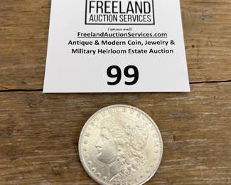 1882 Morgan Silver Dollar Coin in very fine condition
