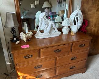 Maple dresser with mirror