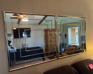 3 Groovy 1970's wall mirrors