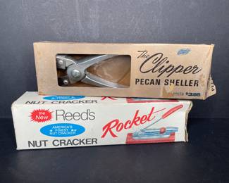 Vintage The Clipper Pecan Sheller &
Reeds Rocket nut Cracker 