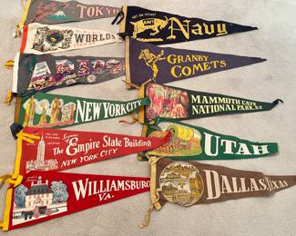 Vintage felt pennants 