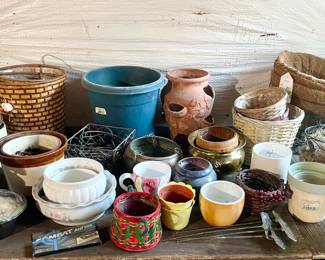 Yard tools, platers, pots and more