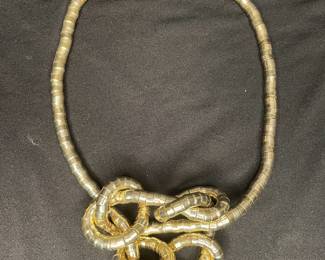 Vintage flexible snake necklace 