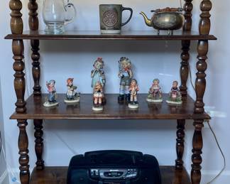 Wood spindle bookcase 4 tier  shelf vintage 