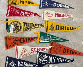 Bazooka MLB felt pennants 1960’s vintage 