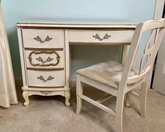 Vintage French provincial desk & chair 