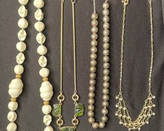 Vintage necklaces including 925 Silver, Monet, cloisonné, Eisenberg, Sarah Coventry, Milor Sterling