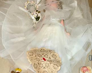 Vintage doll & accessories 
