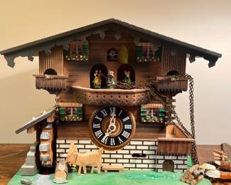 German tabletop cuckoo clock vintage 