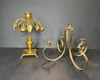 Brass candleholders 