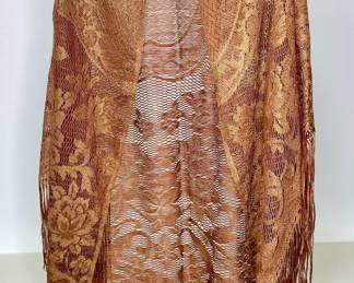 Vintage lace shawl scarf 