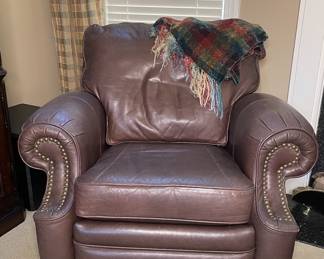 Leather Barca lounger 