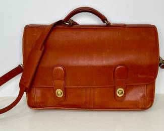 leather briefcase vintage 