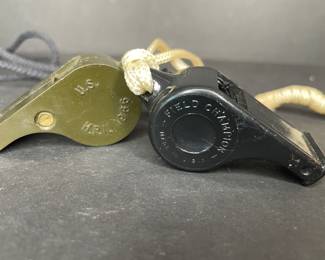 Vintage Boy Scouts whistles 