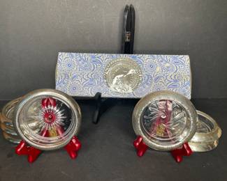 Glass cut coaster sets 