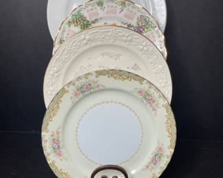 Plates by Crown Victoria, Homer Laughlin, Noritake & Carnation McNol