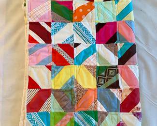 Collection of vintage handmade afghans & quilts  