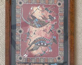 Kangaroo Tracking, Australian Aboriginal Art 