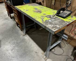 Steel Topped Work Table