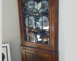 Antique Corner Display Cabinet