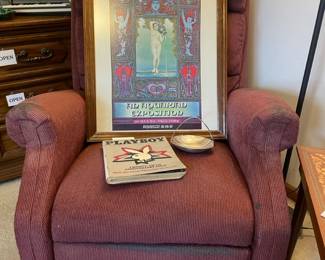 Walker Furniture Recliner, Playboy 25th Anniversary Issue, Woodstock Music & Art Fair Poster
