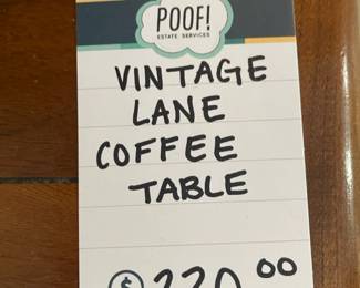 Vintage Lane Coffee table
