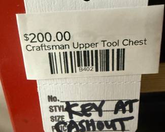 Craftsman Upper Tool Chest