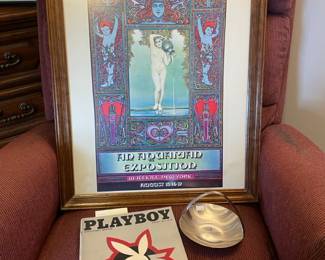 Walker Furniture Recliner, Playboy 25th Anniversary Issue,  Woodstock Music & Art Fair Poster

